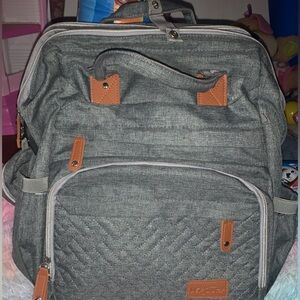 UNISEX Grey Diaper Bag